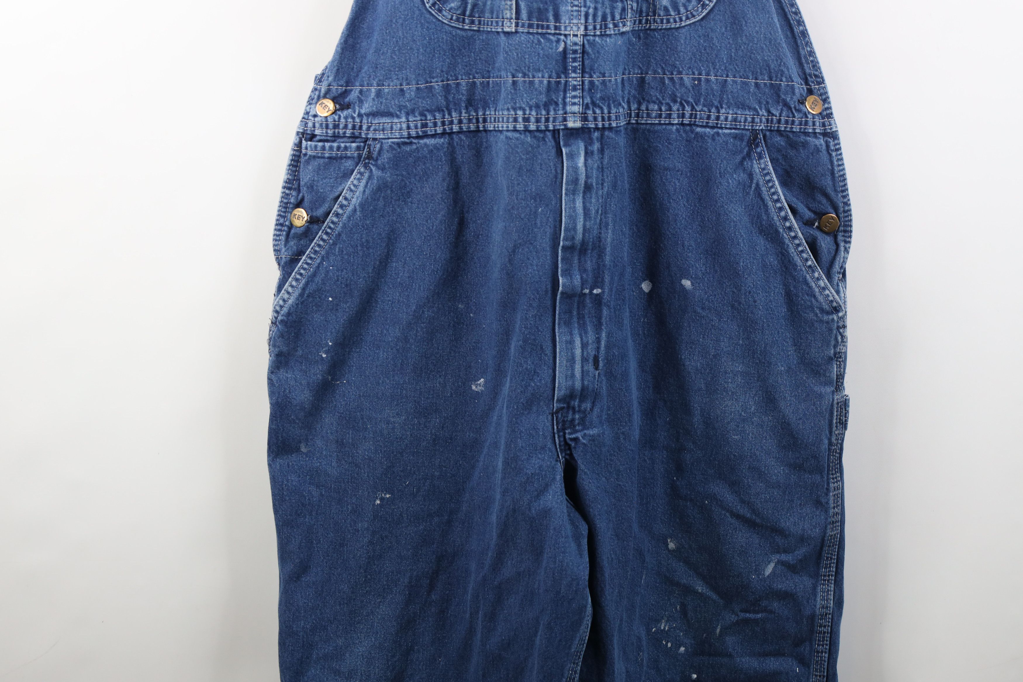 Vintage Vintage 90s Streetwear Distressed Wide Leg Denim Overalls Size US 42 / EU 58 - 3 Thumbnail