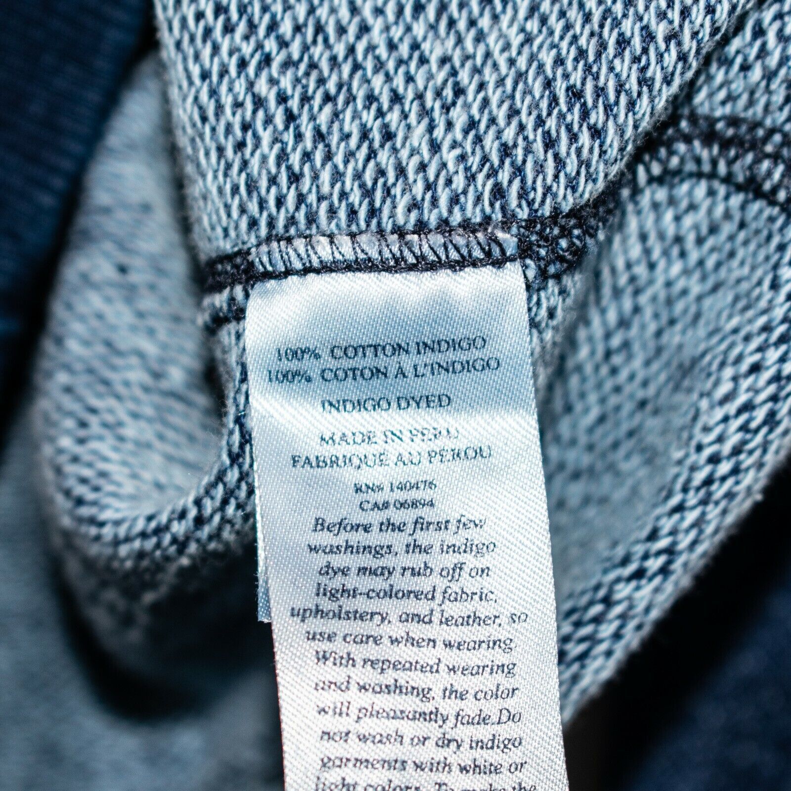 Faherty FAHERTY LOGO Crew Sweatshirt in Indigo Dyed Blue Cotton Size US S / EU 44-46 / 1 - 7 Thumbnail