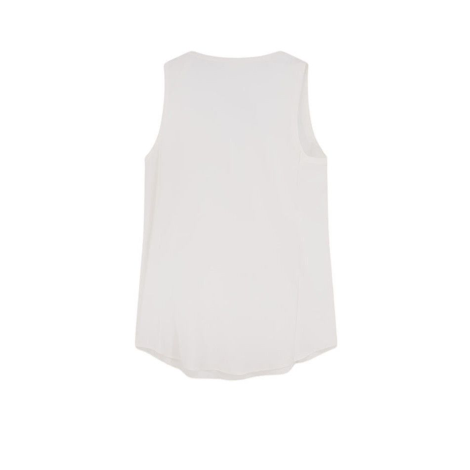Brunello Cucinelli BRUNELLO CUCINELLI $1050 White Stretch Silk Satin Reversible Size S / US 4 / IT 40 - 2 Thumbnail