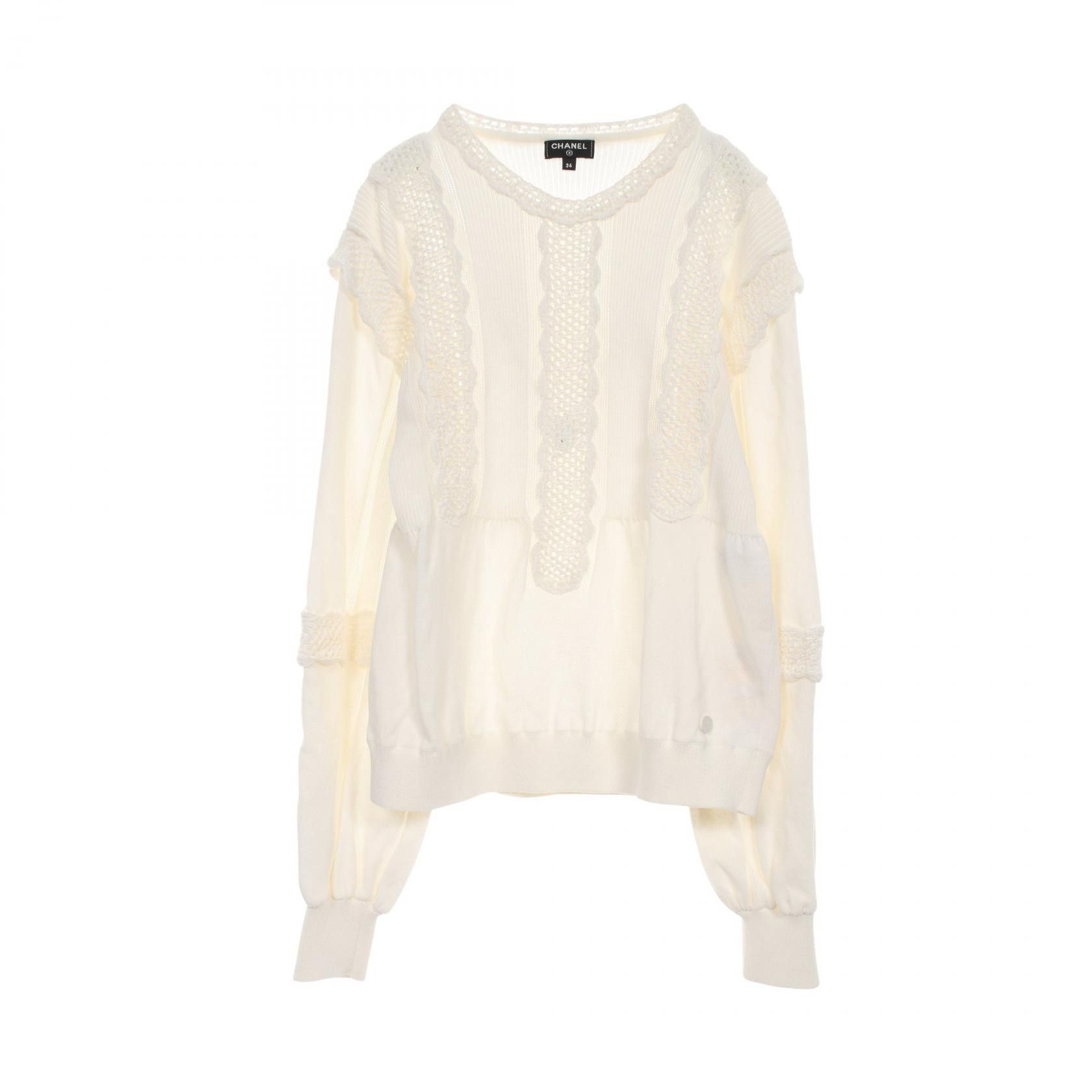 Chanel Chanel Chanel Coco Mark Cotton Knit Top Textile Tops P58525K07650 DUTY FREE for USA Size ONE SIZE - 1 Thumbnail