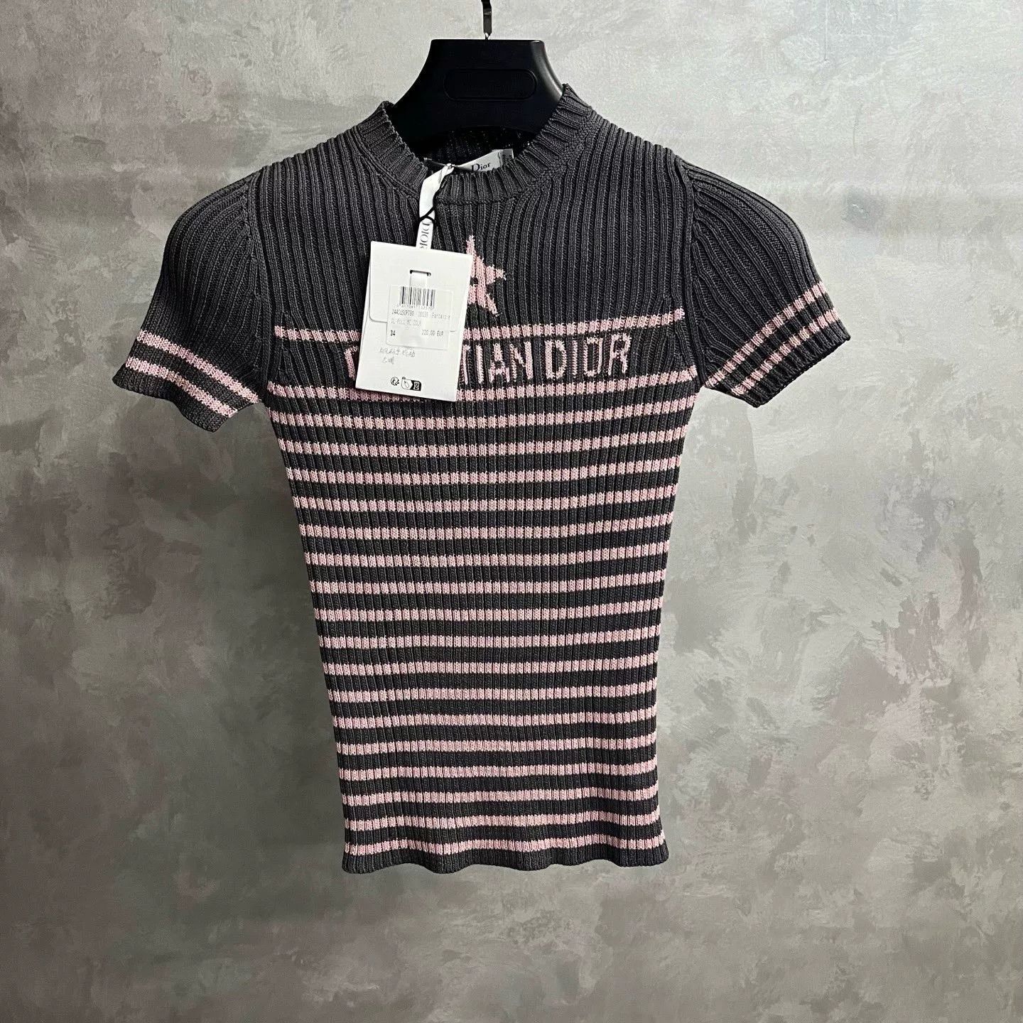 Dior Dior Knit Striped Gray Sweater XS Women Size XS / US 0-2 / IT 36-38 - 1 Thumbnail