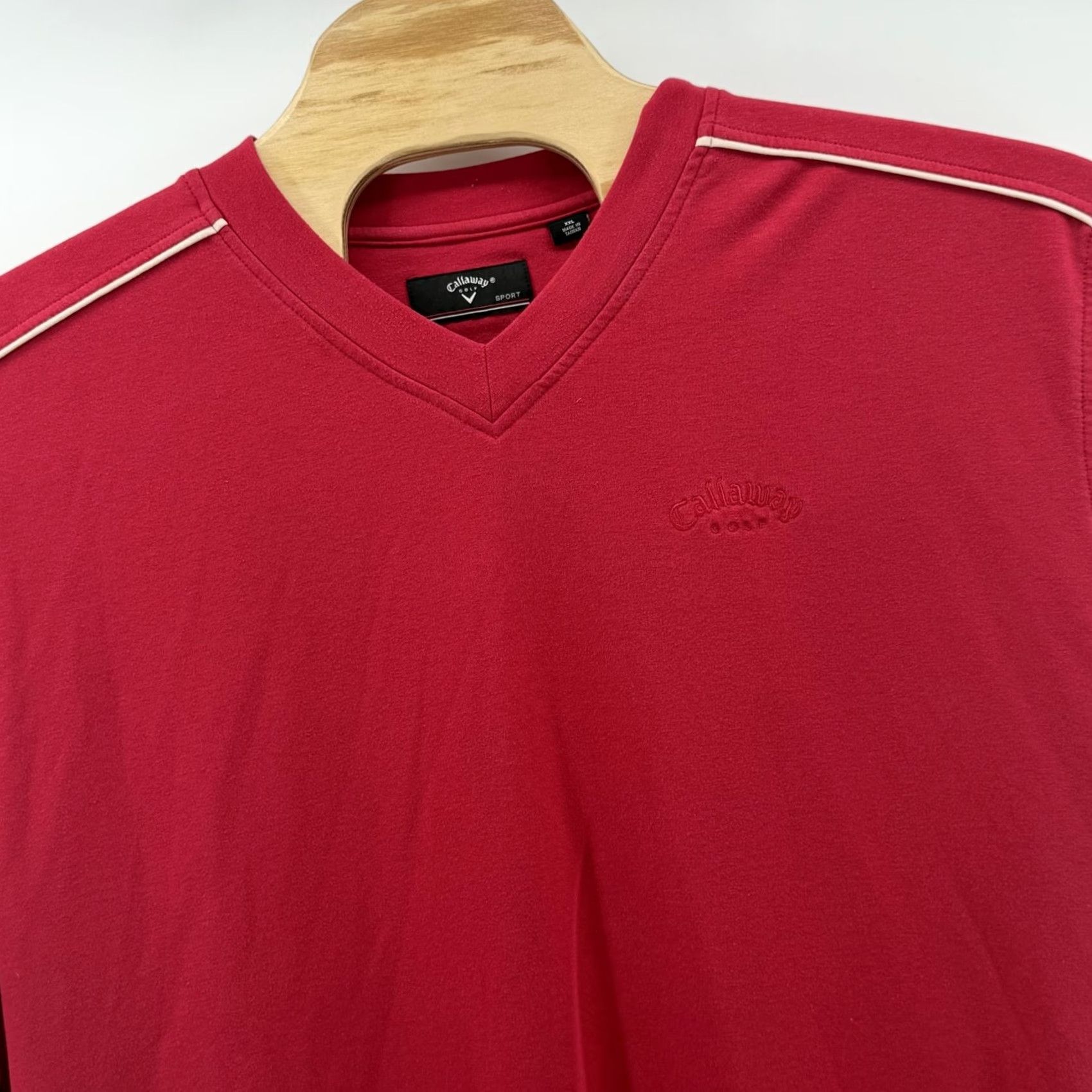 Callaway VINTAGE Callaway Sweatshirt Mens 2XL Red Pullover V Neck Stretch Taiwan (Note: If not vintage, adjust as needed) Size US XXL / EU 58 / 5 - 2 Thumbnail