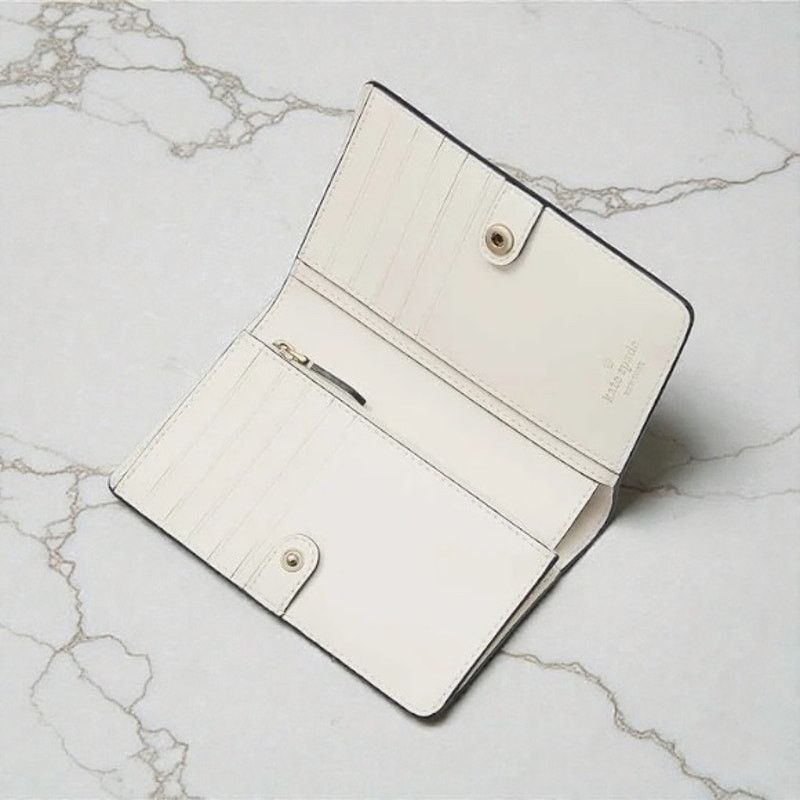 Kate Spade Kate Spade Perfect Plume Medium Peacock Leather Wallet KH797 Size ONE SIZE - 2 Thumbnail