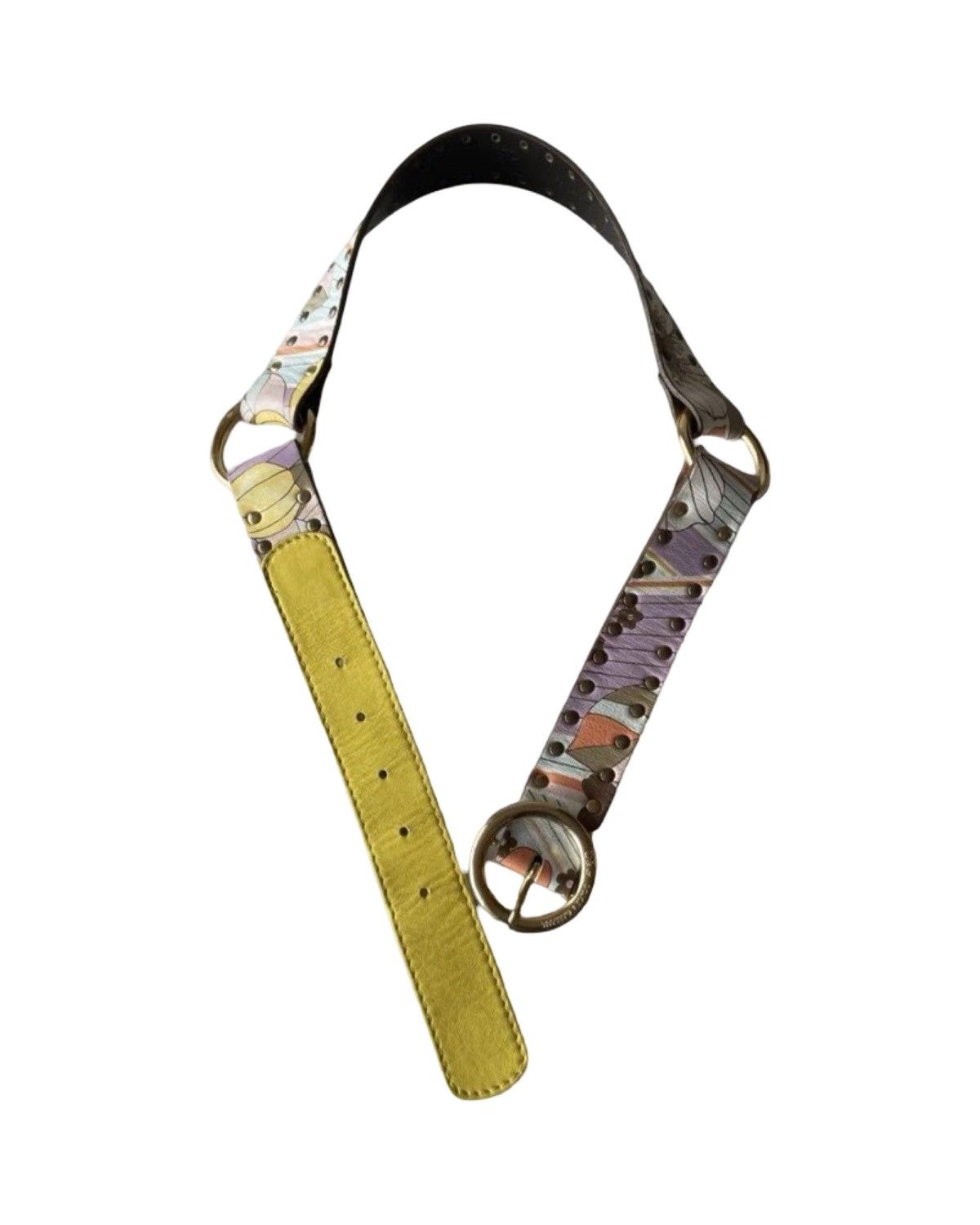 Dolce & Gabbana Allover Printed Vintage Leather Belt Size ONE SIZE - 2 Thumbnail