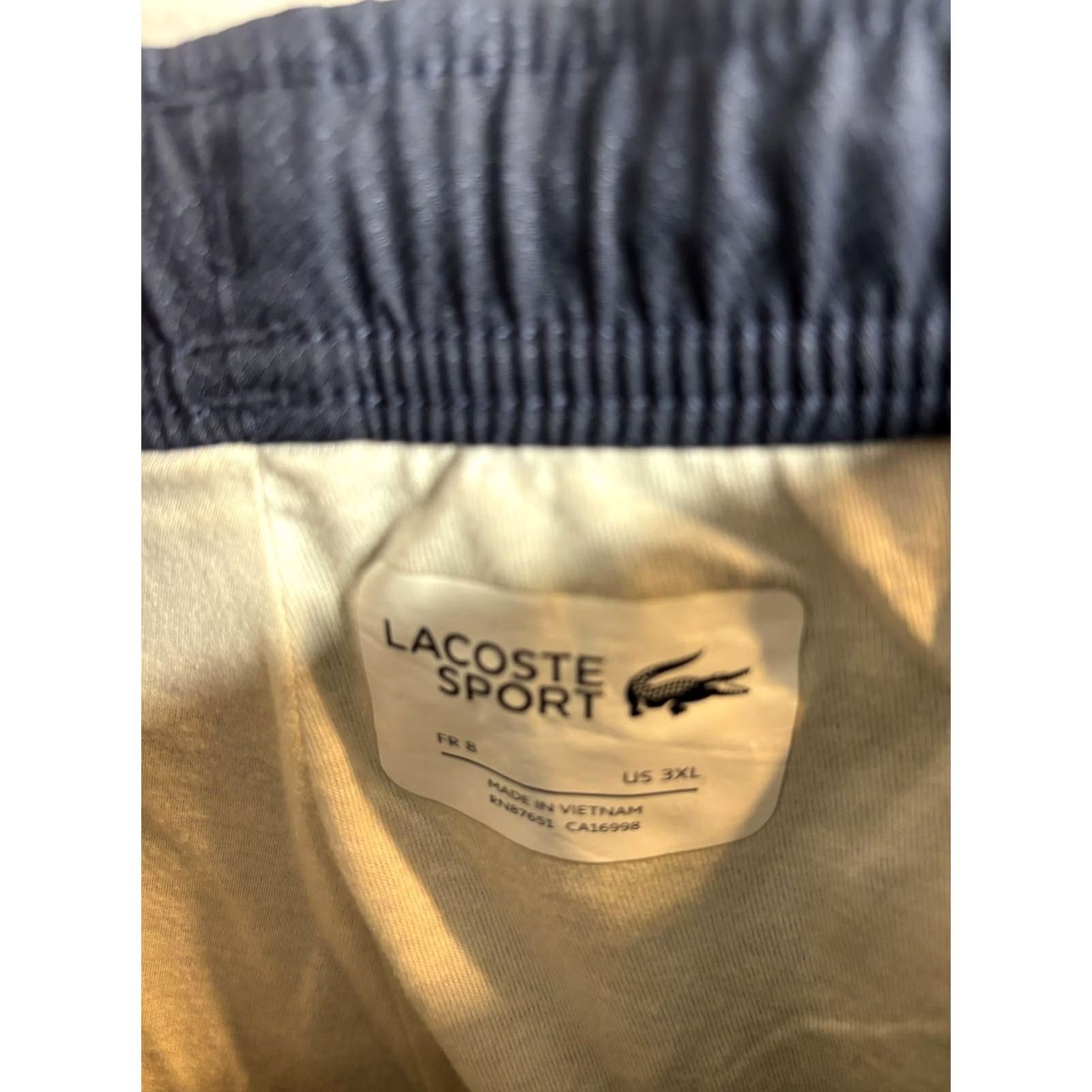 Vintage Lacoste Sport Pants Mens 3XL Blue Track Joggers Elastic Waist Logo Side Stripe Mens Size US 39 - 4 Thumbnail