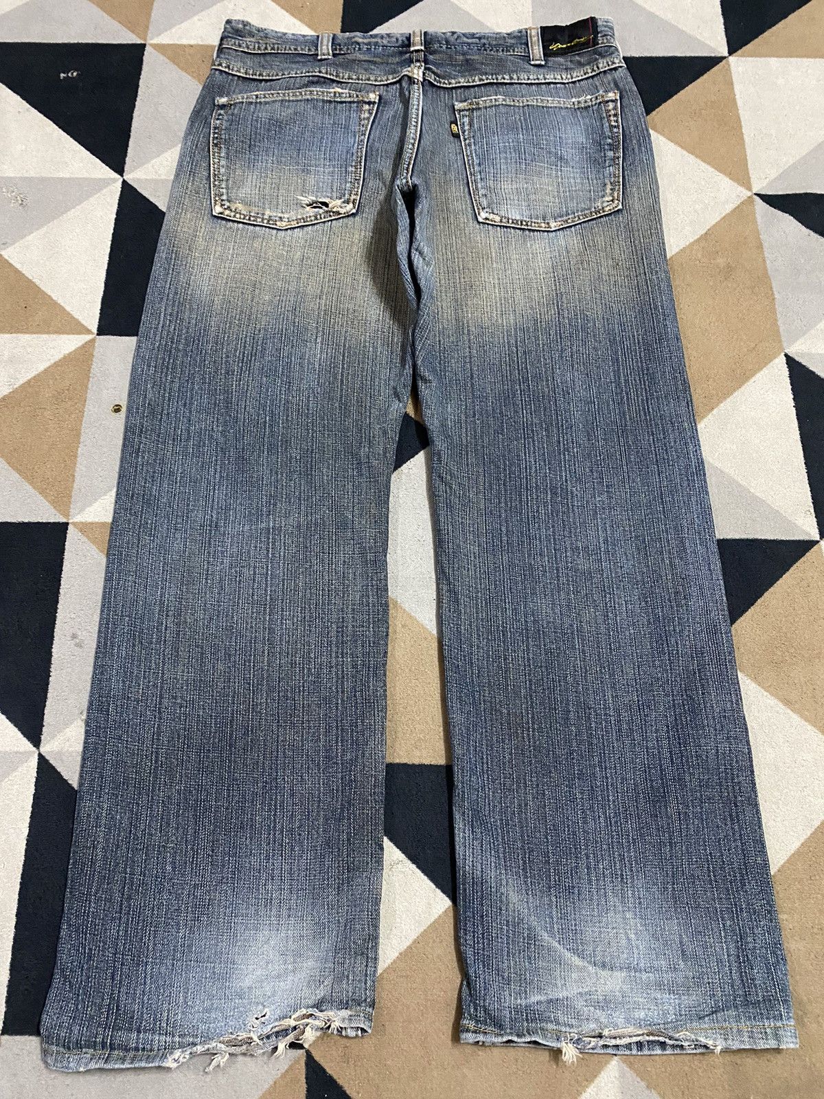 Japanese Brand Vintage Japanese Brands Mud Wash Distressed Loose Jeans Size US 36 / EU 52 - 2 Thumbnail
