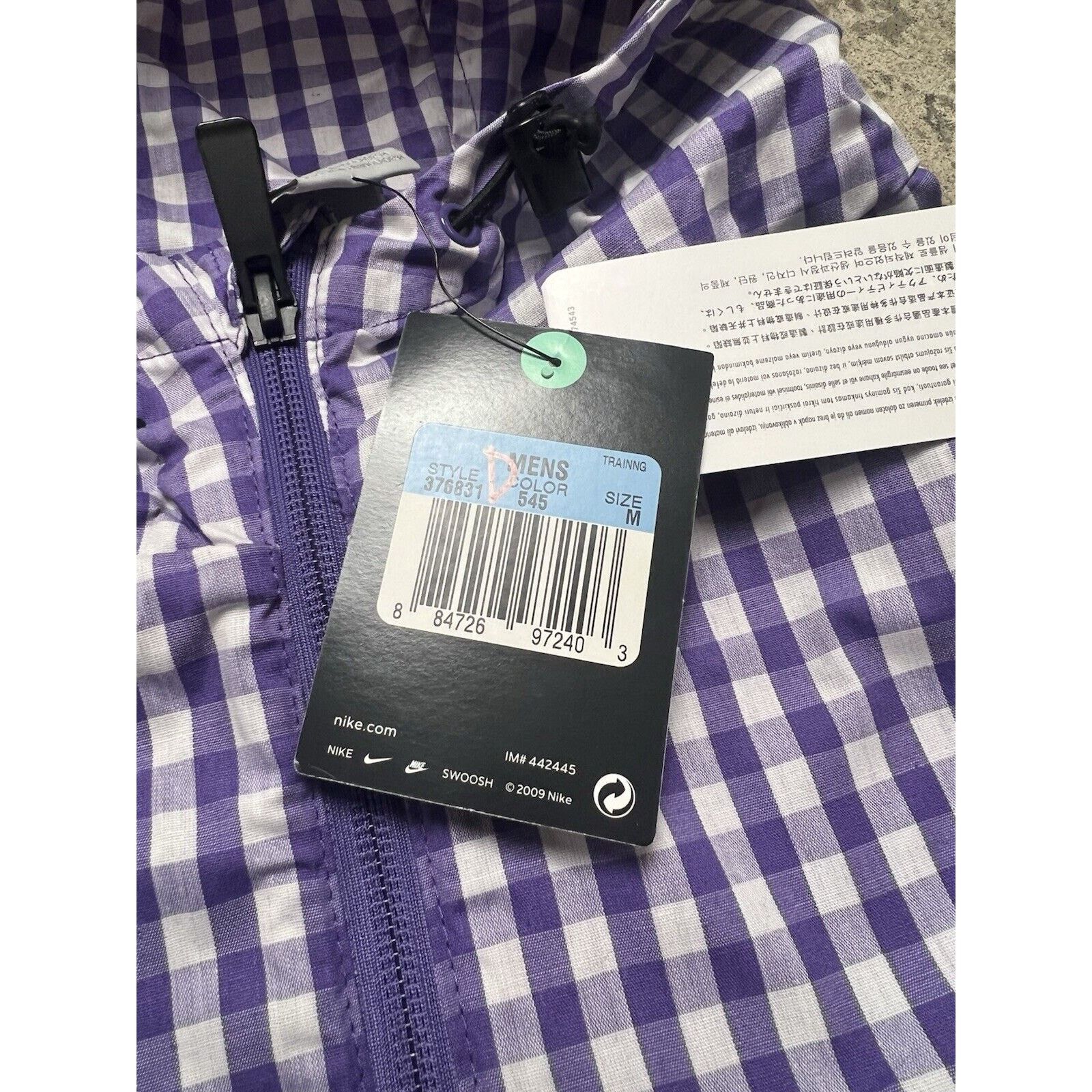 Nike Nike NSW Purple Gingham Parka Men’s Size M NWT 376831-545 Size M / US 6-8 / IT 42-44 - 4 Thumbnail