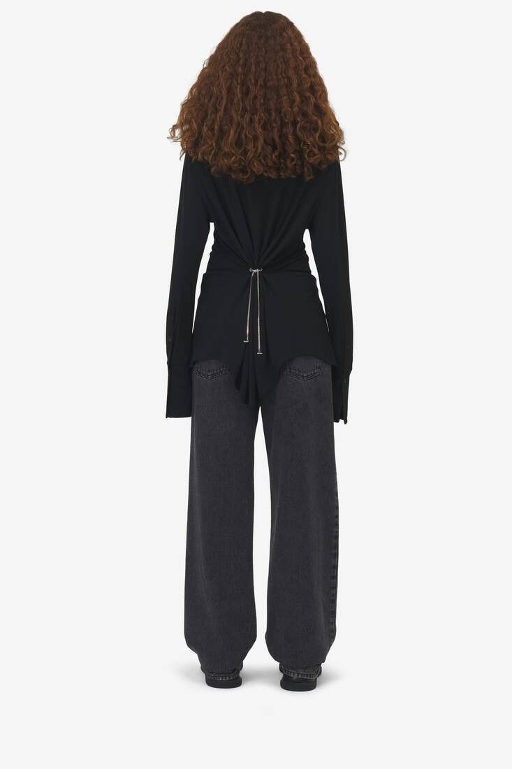 Alexander McQueen o1srvl11e0326 Fitted Shirt in Black Size XL / US 12-14 / IT 48-50 - 5 Thumbnail