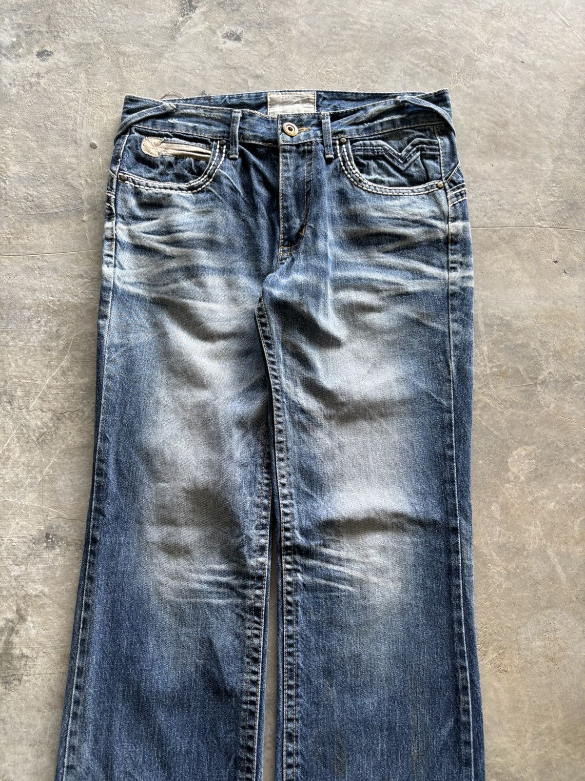 If Six Was Nine y2k lolita washed fade japanese punk dope backpocket Size US 33 - 2 Thumbnail