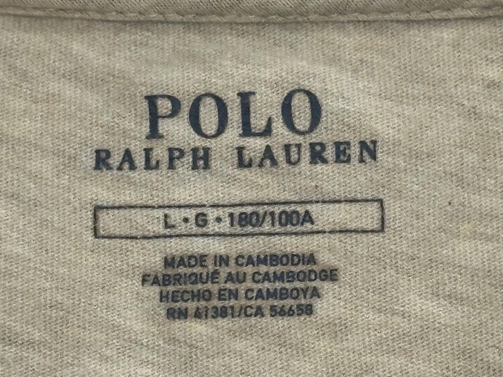 Polo Ralph Lauren Polo Ralph Lauren V-Neck Embroidered T-Shirt Brown Mens L Size US L / EU 52-54 / 3 - 5 Thumbnail
