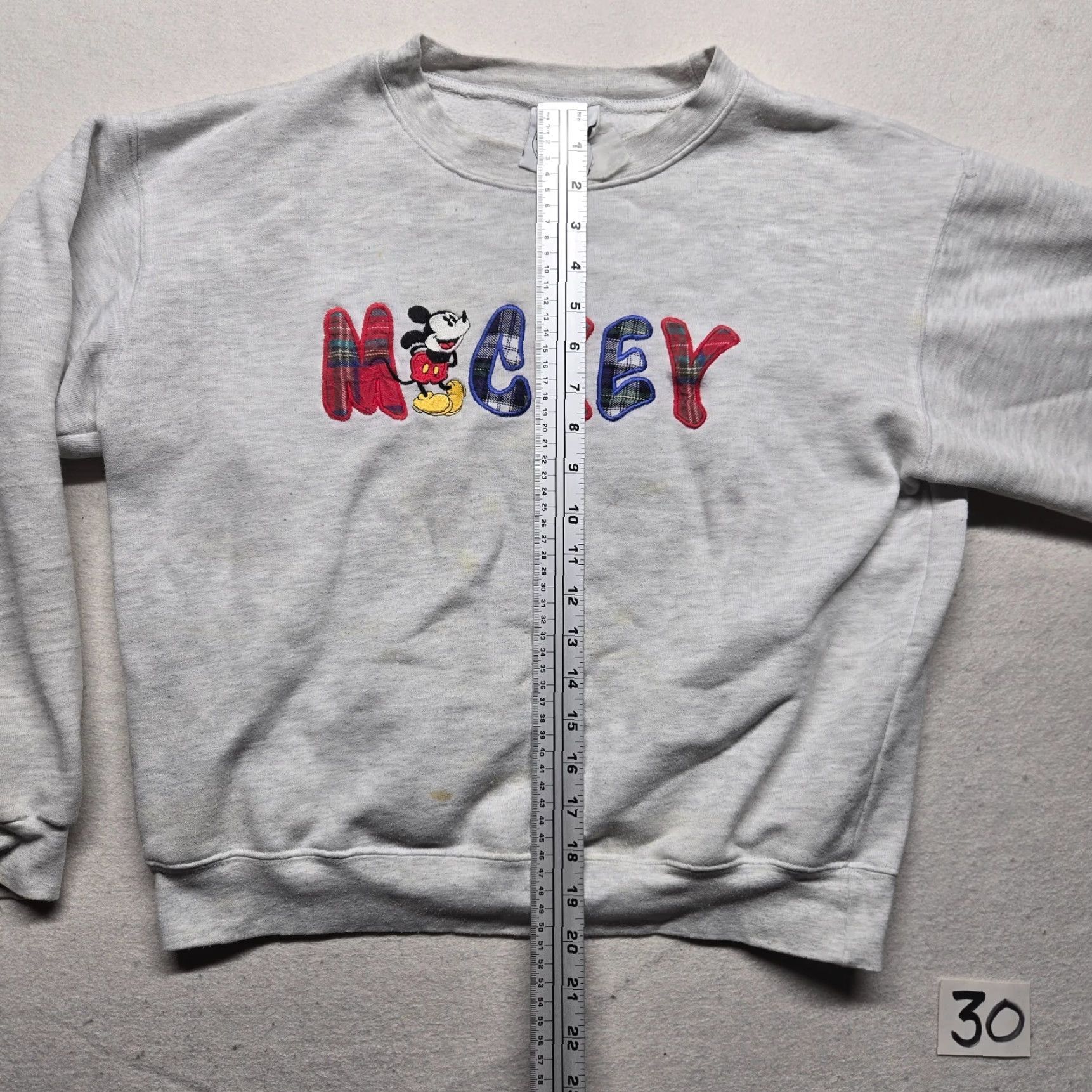 CO VINTAGE Mickey Mouse Crewneck Pullover Sweatshirt White XL Mens Size US XL / EU 56 / 4 - 7 Thumbnail