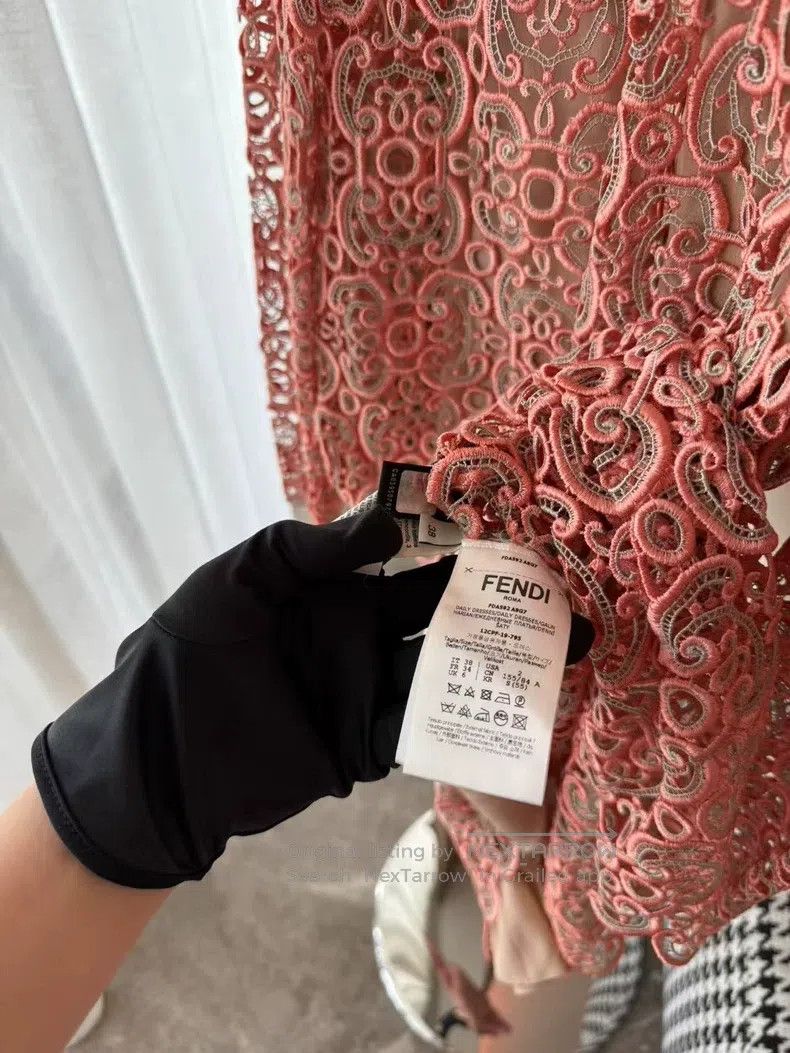 Fendi Fendi Cut-Out Embroidered Dress Size XS / US 0-2 / IT 36-38 - 5 Thumbnail