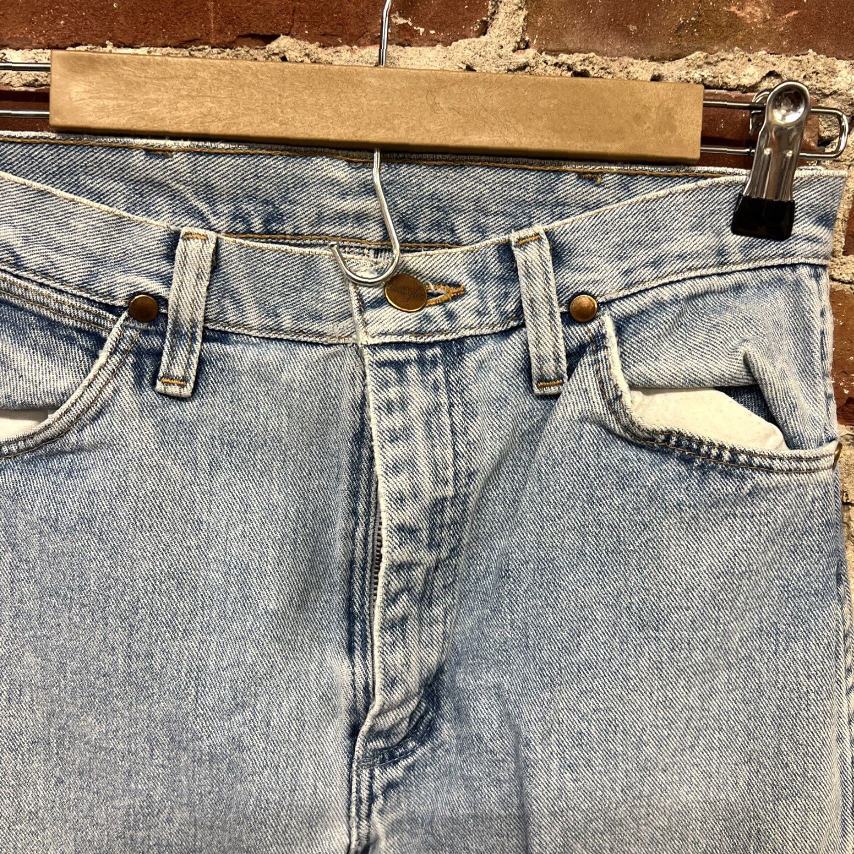 Wrangler VINTAGE Wrangler Jeans Womens 7 Blue High Waist Straight Jeans 7x32 USA Denim/Button Inseam 32 Mens? Size 28" / US 6 / IT 42 - 2 Thumbnail