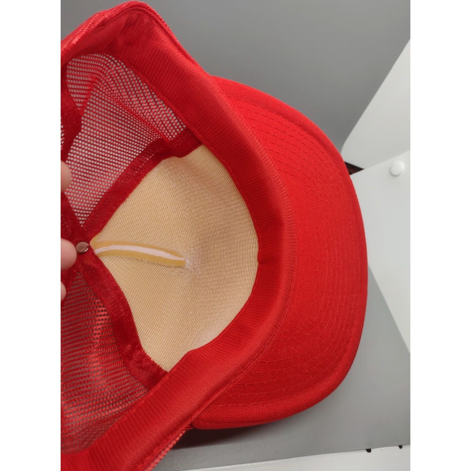 Logo 7 VINTAGE Sportcap Logo Trucker Hat One Size Red White Mens Size ONE SIZE - 5 Thumbnail