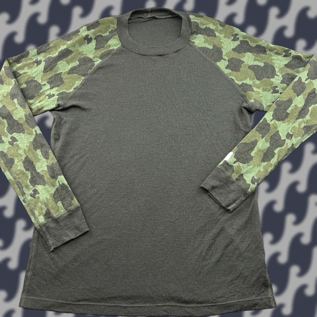 Vintage Devold JANUS Base Layer Shirt Mens XL Merino Wool Camo Green Outdoor Thermal Thermo Size US XL / EU 56 / 4 - 1 Thumbnail