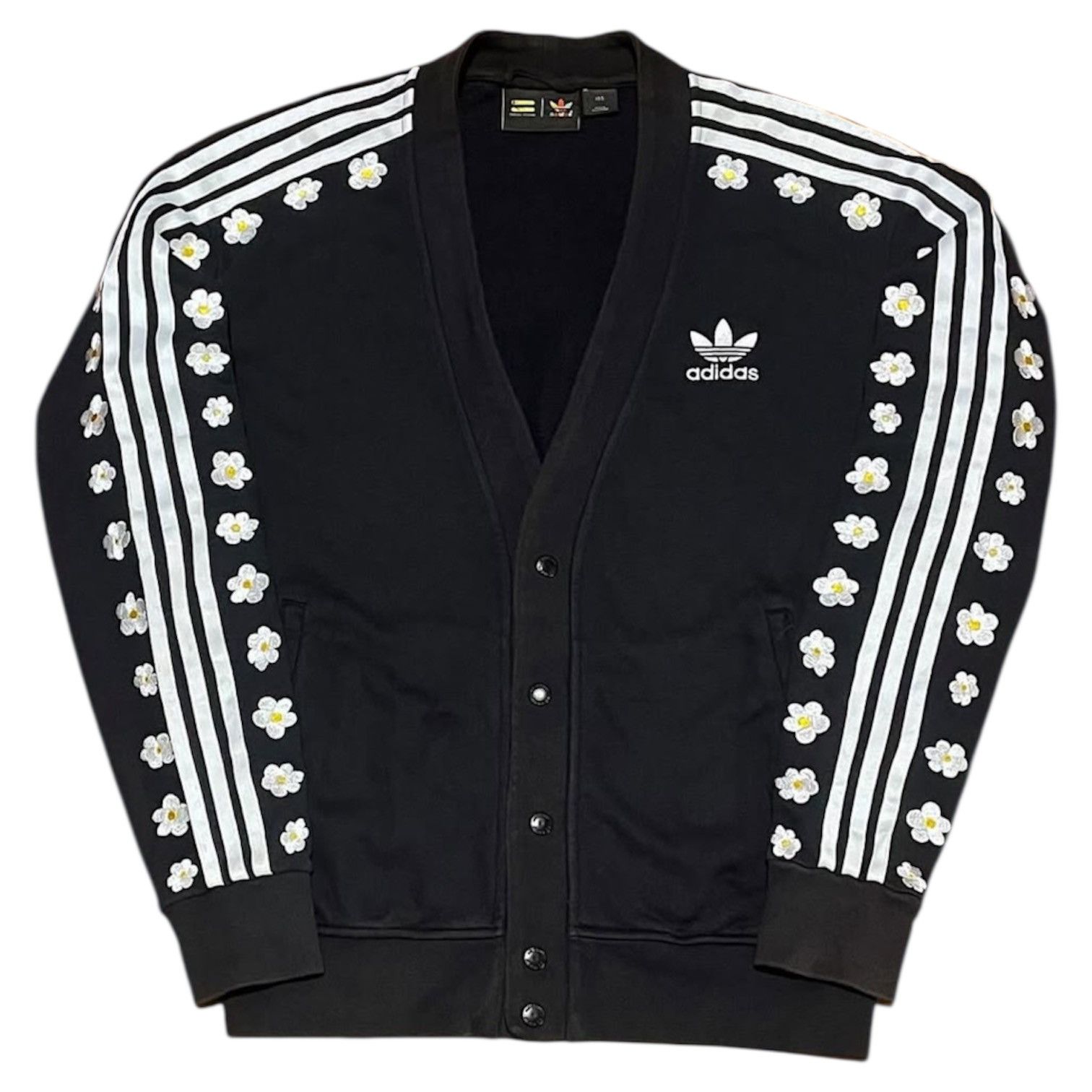 Adidas × Pharrell 2000s Adidas Pharrell Williams Floral Cardigan Size US L / EU 52-54 / 3 - 1 Thumbnail