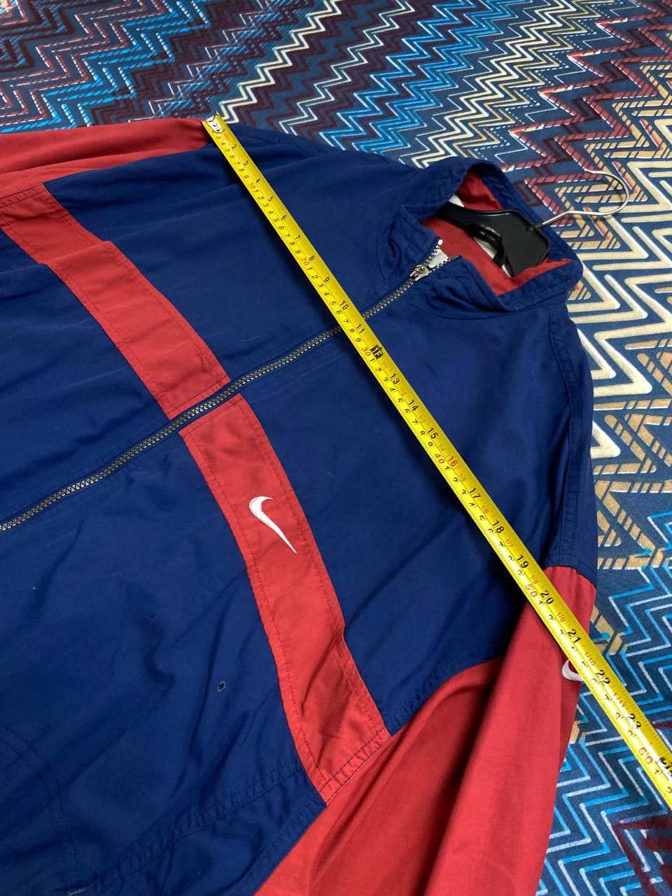 Nike × Vintage Vintage 90s Nike Embroiderd Swoosh Zip Up Windbreaker Jacket Size US L / EU 52-54 / 3 - 9 Thumbnail