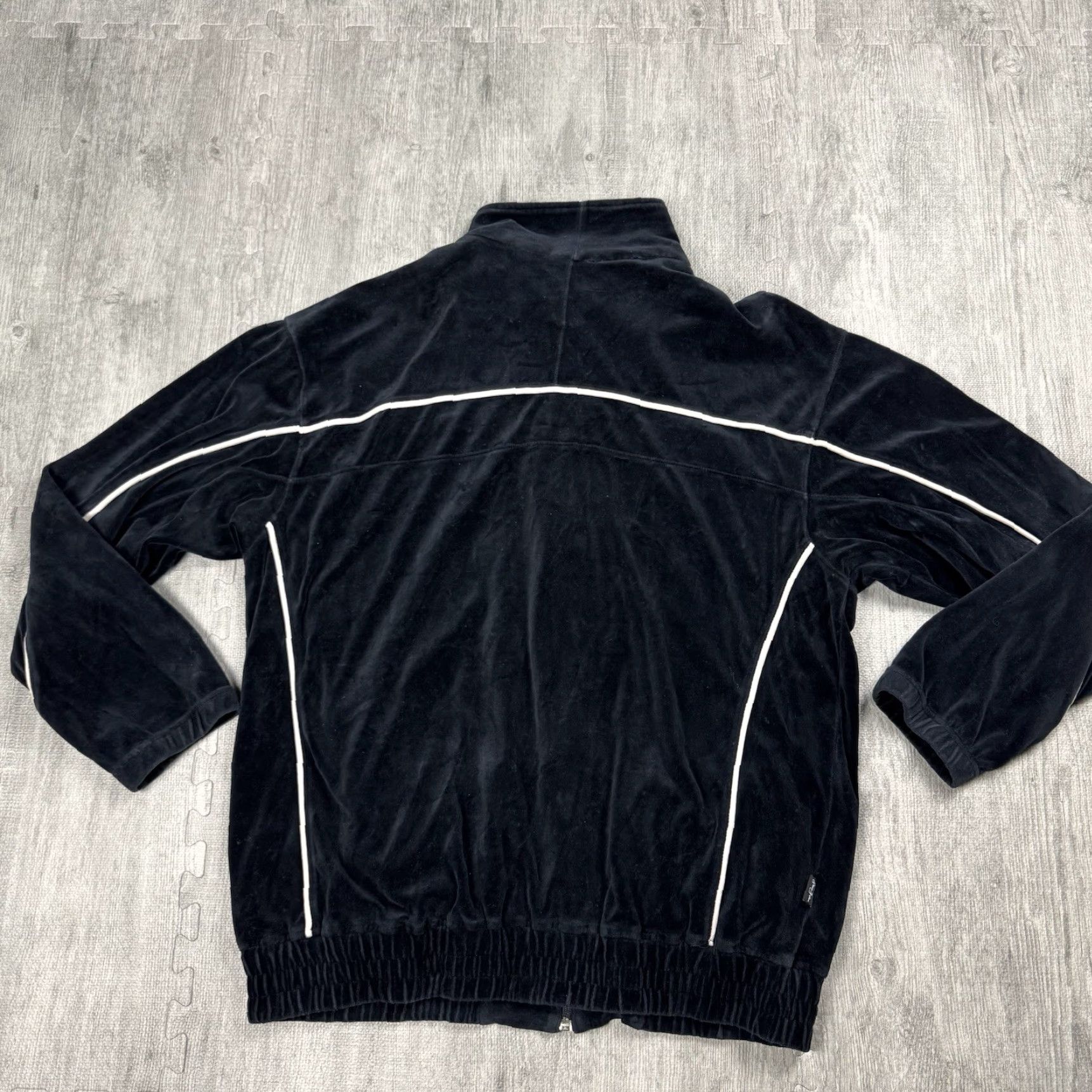 Sean John VINTAGE Sean John Velour Track Jacket 2XL Black Full Zip