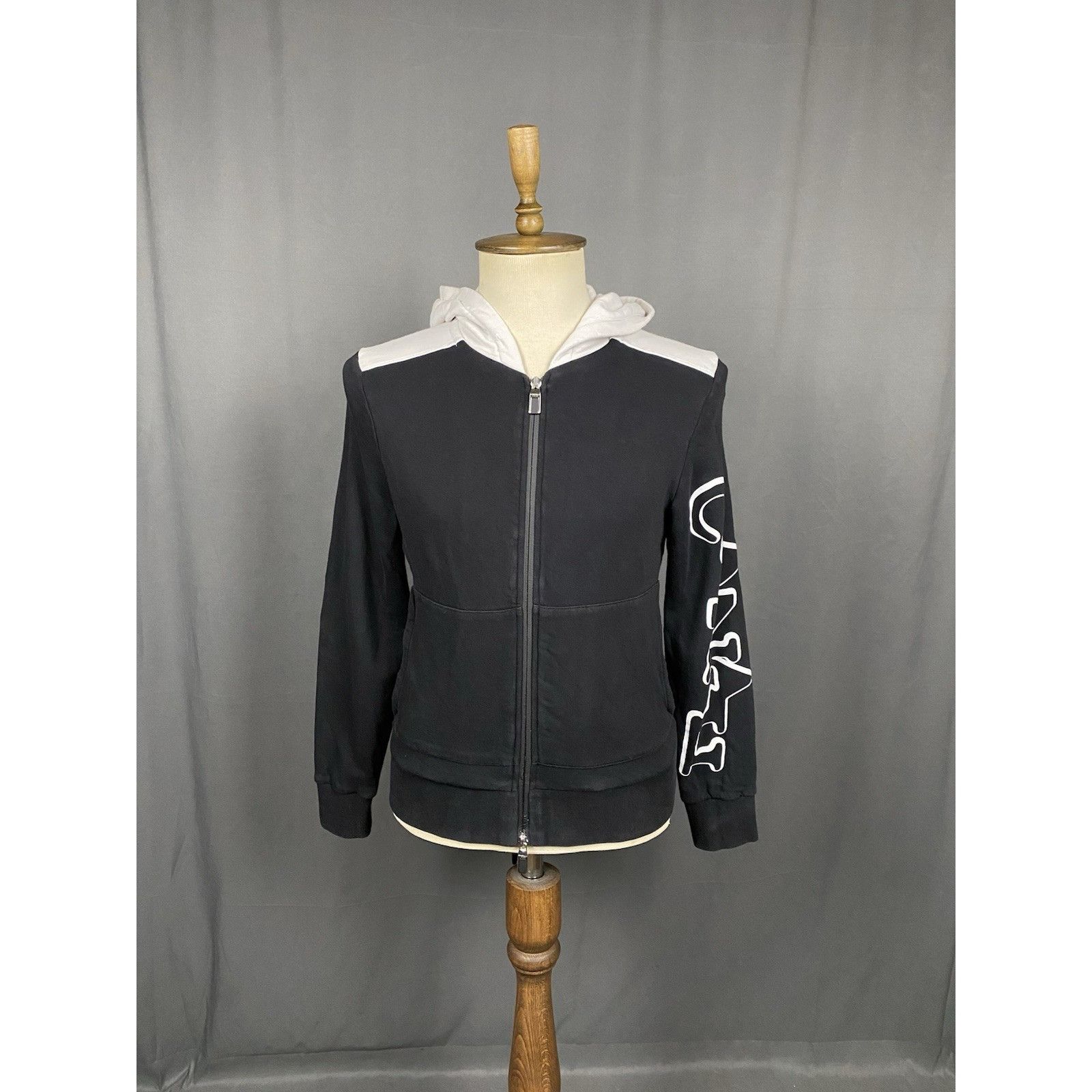 Canali Canali Big Logo Men's Black Full Zip Hoodie Sweater Size 46 Size US S / EU 44-46 / 1 - 3 Thumbnail