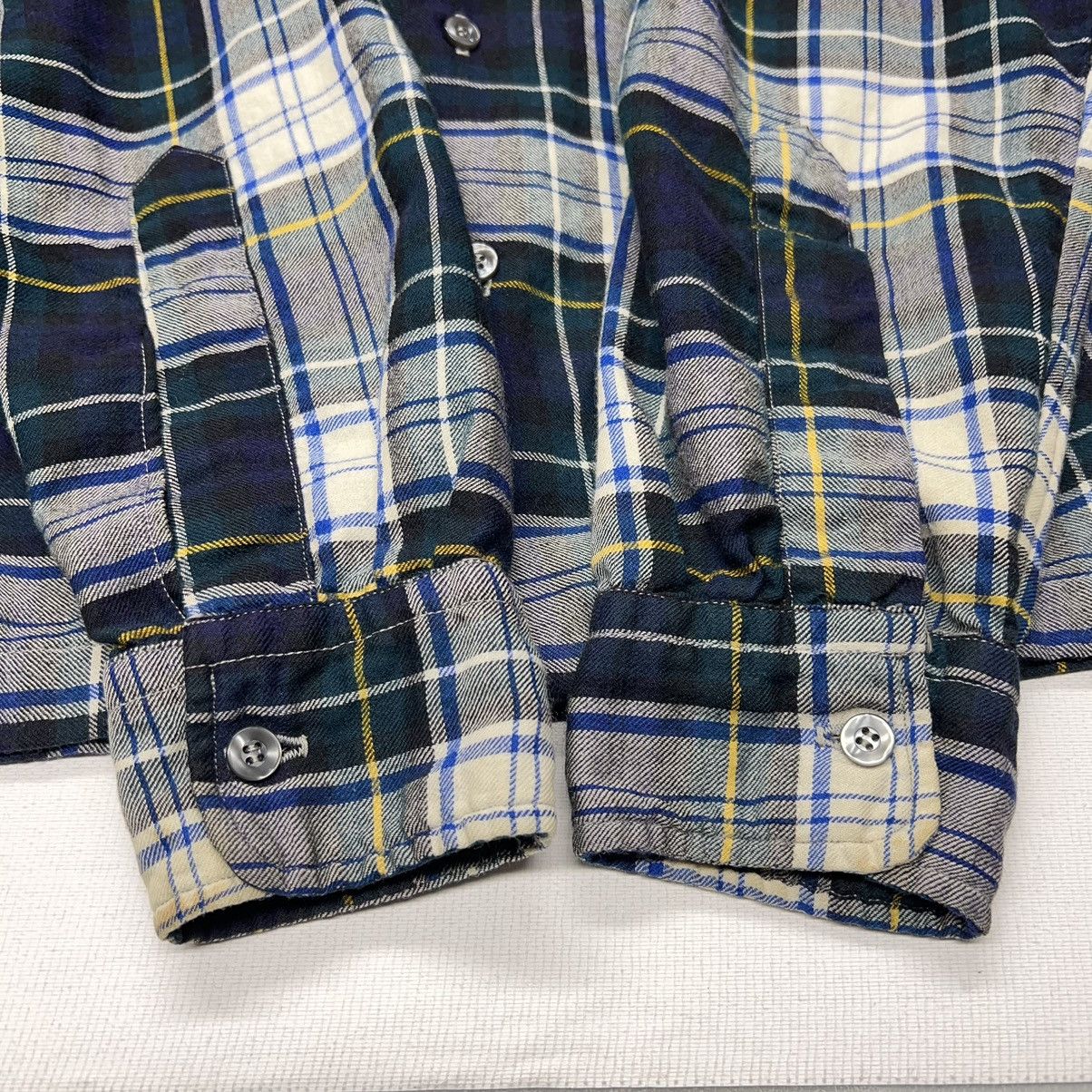 Vintage × Viyella VTG Viyella Flannel Shirt Blue Plaid Button Up Wool Scotland Size US M / EU 48-50 / 2 - 10 Thumbnail