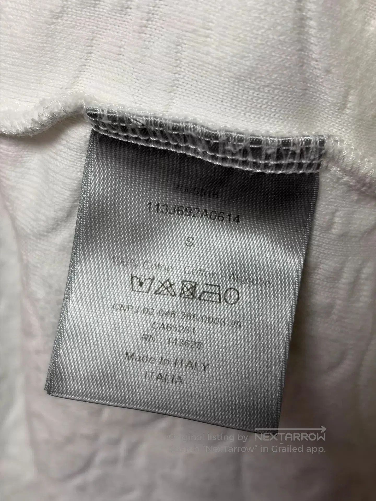 Dior White Short Sleeve Textured Pattern T-Shirt. Size US S / EU 44-46 / 1 - 4 Thumbnail