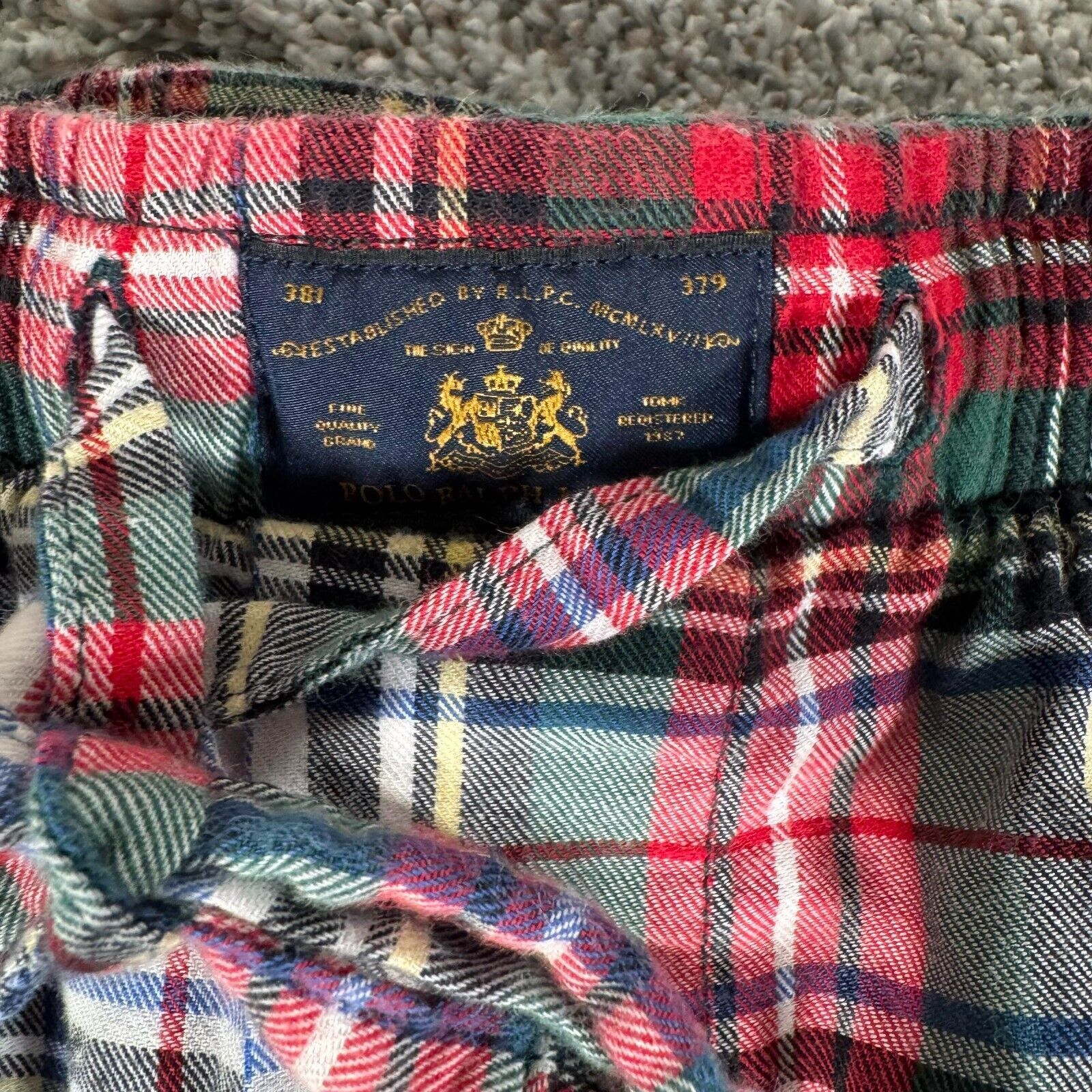 Polo Ralph Lauren Polo Ralph Lauren Pajama Pants Mens Medium Sleepwear Plaid Size US 27 - 4 Thumbnail
