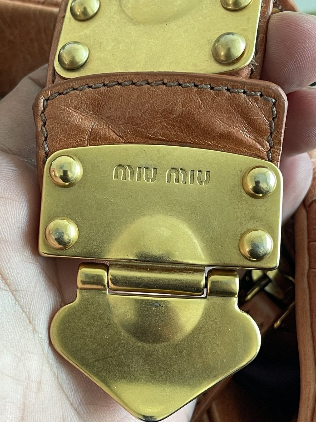 Miu Miu Miu Miu Bag Hand Bag Peach Size ONE SIZE - 6 Thumbnail