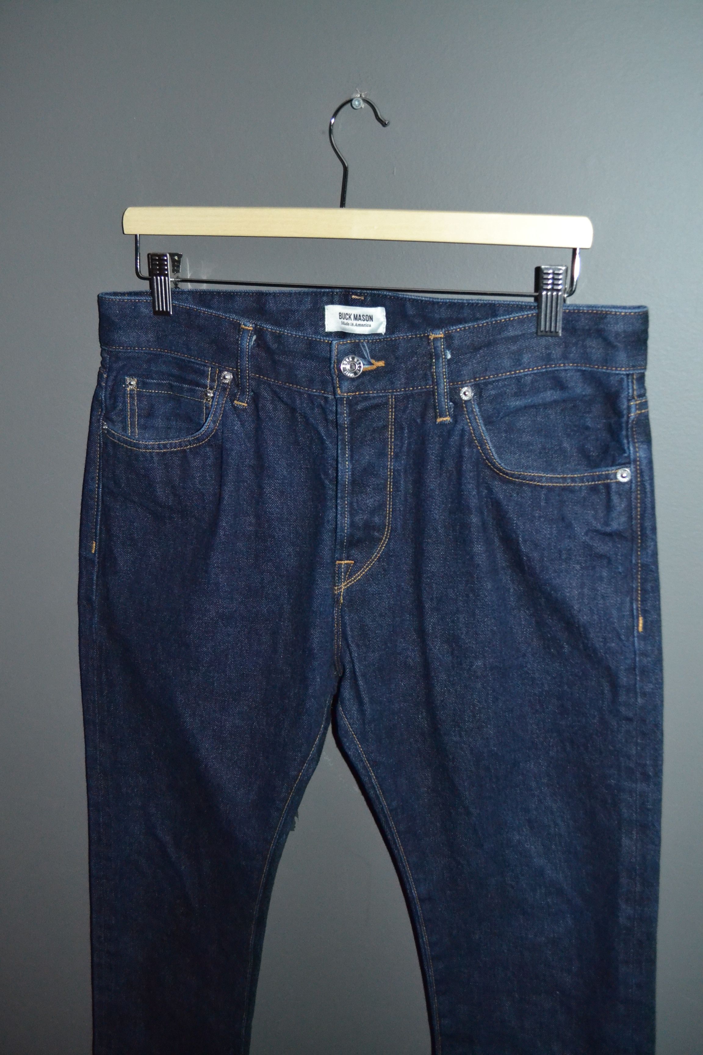 Buck Mason Buck Mason Jeans 33 Slim Fit Selvedge Blue Denim 12104 Size US 33 - 1 Thumbnail