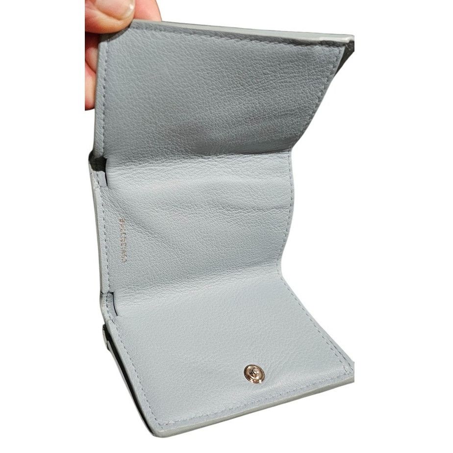 Balenciaga Balenciaga Papier Compact Wallet Blue Leather Size ONE SIZE - 6 Thumbnail