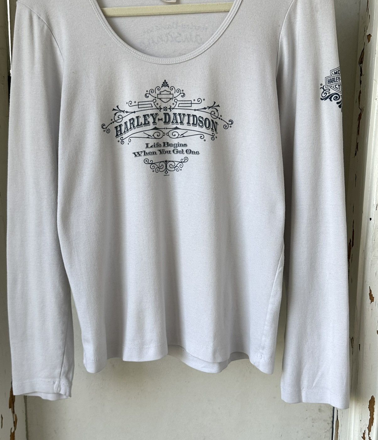 Vintage Vintage Harley-Davidson White Long Sleeve Size XL / US 12-14 / IT 48-50 - 3 Thumbnail