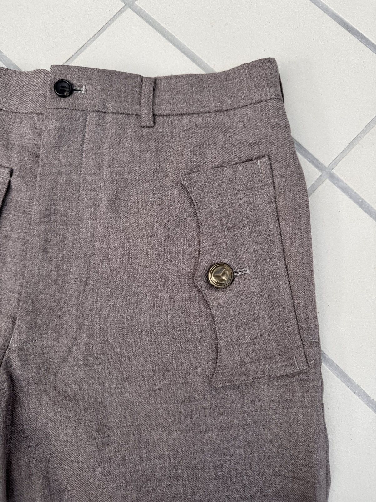 Comme des Garcons Homme Plus COMME des GARCONS HOMME PLUS PO-P017 AD2014 Wool Half Pants Size US 30 / EU 46 - 3 Thumbnail