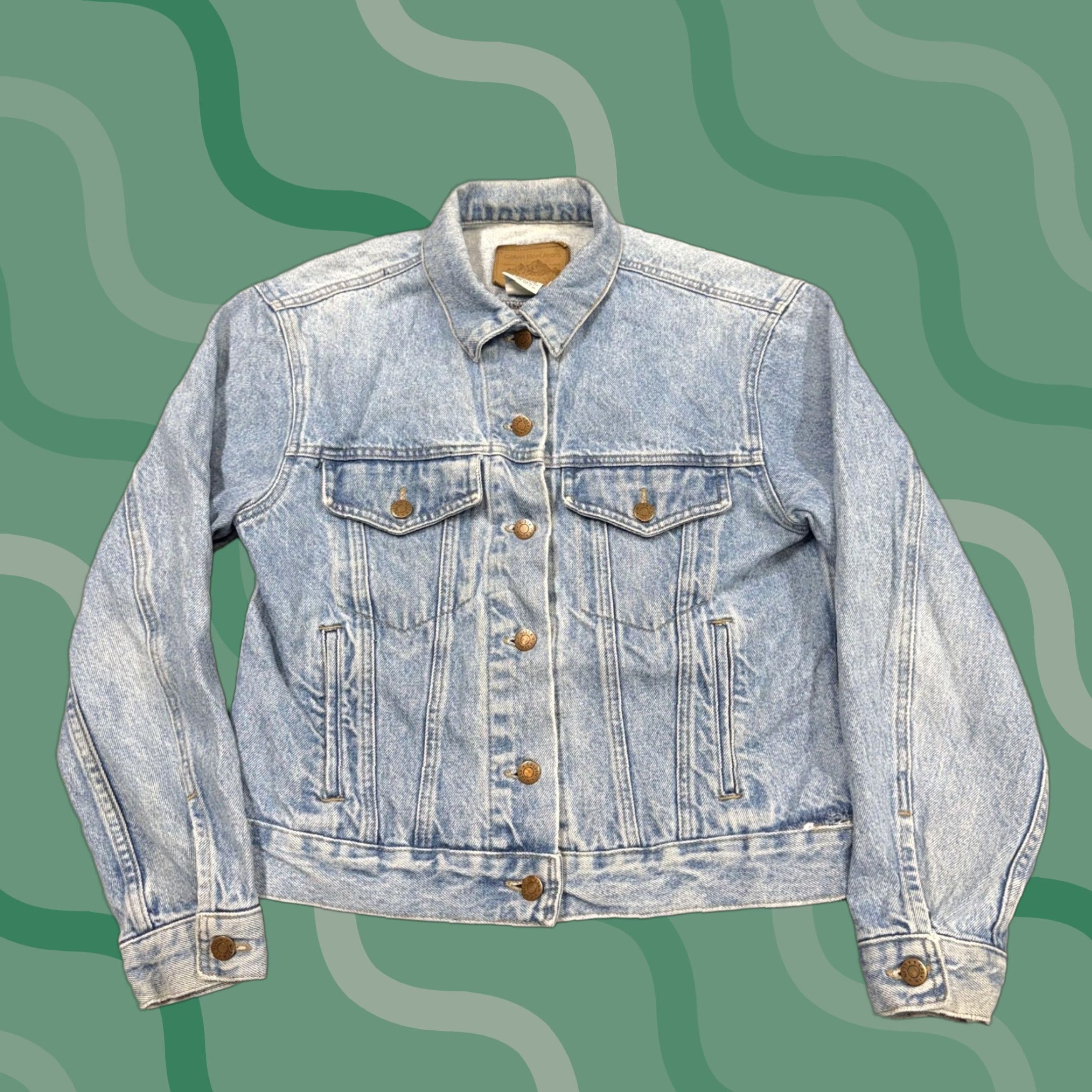 Vintage VINTAGE Calvin Klein Jeans Jacket Mens Small Blue Denim Bomber Made USA Size US 29 - 1 Thumbnail