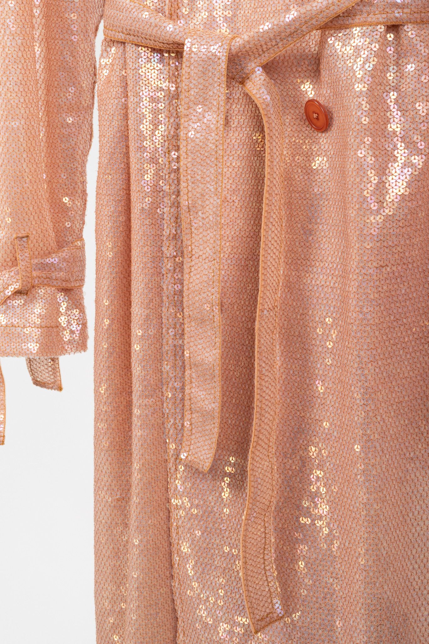 ASHISH Ashish SS19 Runway Sequin Double-Breasted Belted Trench Coat Size L / US 10 / IT 46 - 9 Thumbnail