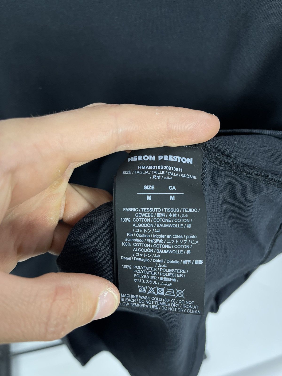 Heron Preston Heron Preston Long Sleeve Heavy Weight Mock Turtle M Black Size US M / EU 48-50 / 2 - 6 Thumbnail