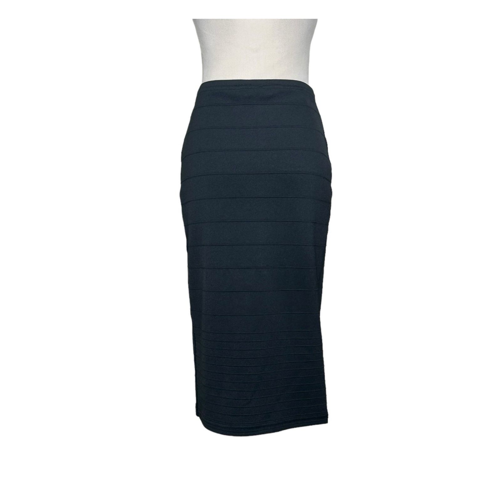 Topshop Topshop black tube midi pull on knit skirt size 4 Size 27" / US 4 / IT 40 - 2 Thumbnail