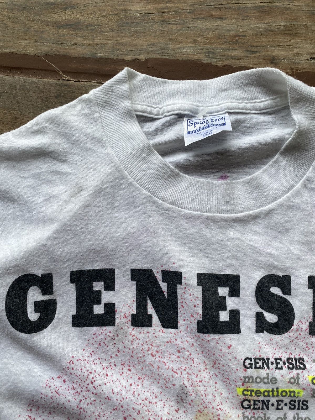 Band Tees × Vintage Vintage 1987 Genesis Band T Shirts Size US L / EU 52-54 / 3 - 3 Thumbnail