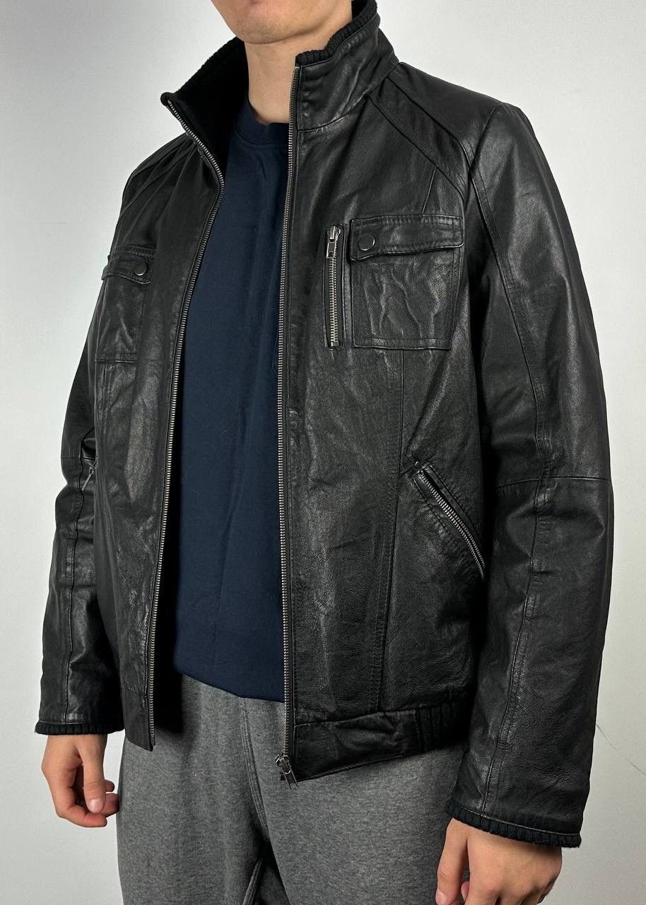 Genuine Leather × Vintage Vintage leather jacket Ellos 90s size Medium Size US M / EU 48-50 / 2 - 1 Thumbnail