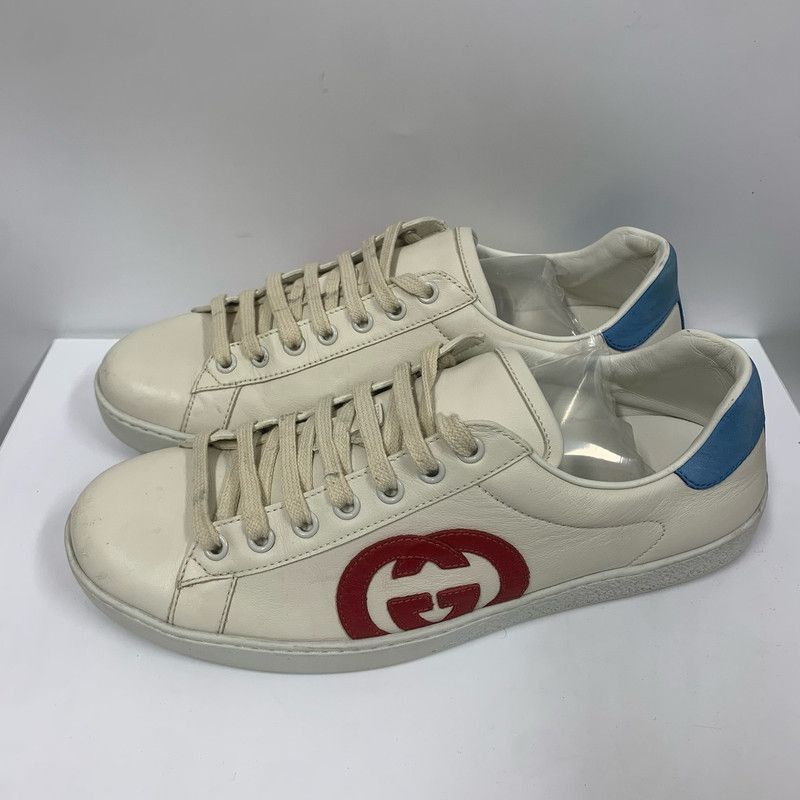 Gucci Gucci Ace Sneakers with Interlocking G Logo - Size US 8 / EU 41 - 1 Thumbnail