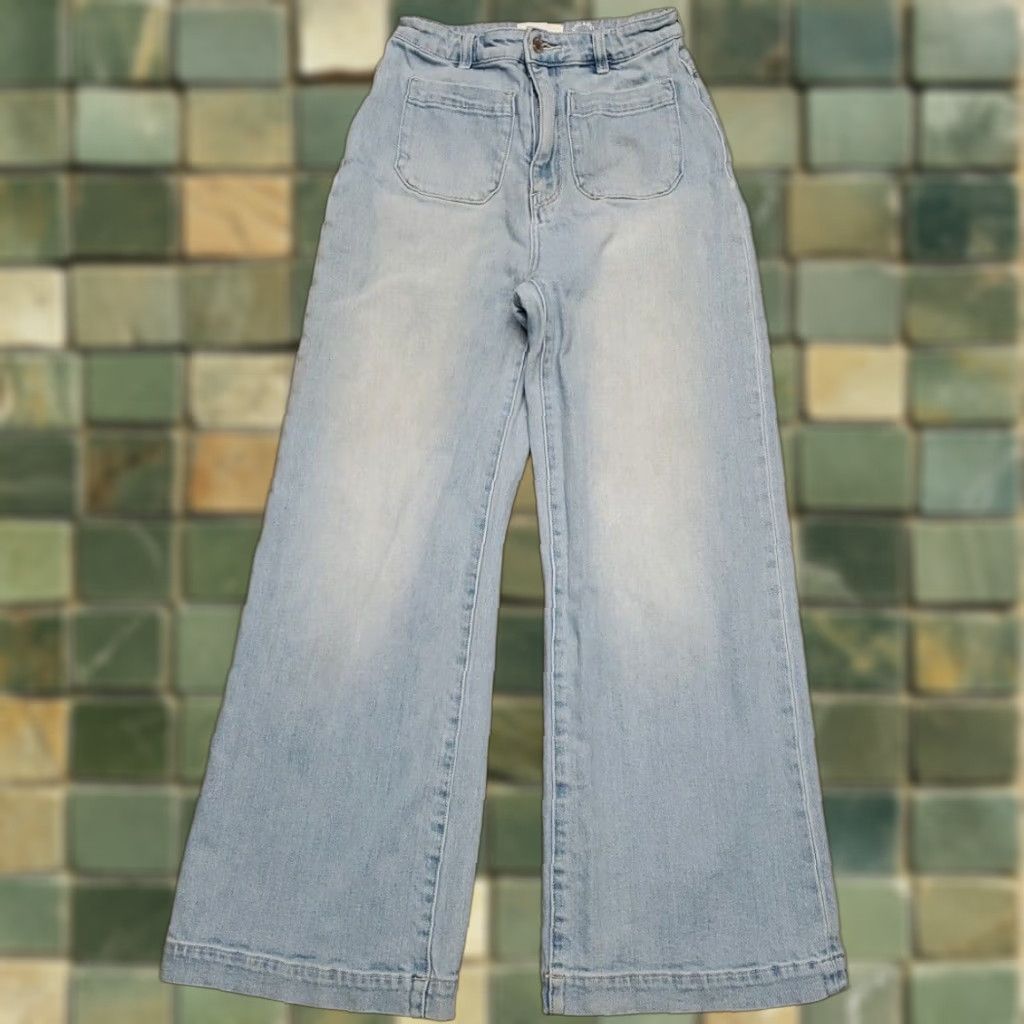 Vintage VINTAGE Rollas Jeans Womens 28 Blue Faded Wide Leg High Rise 90s Y2K Retro Size 28" / US 6 / IT 42 - 1 Thumbnail