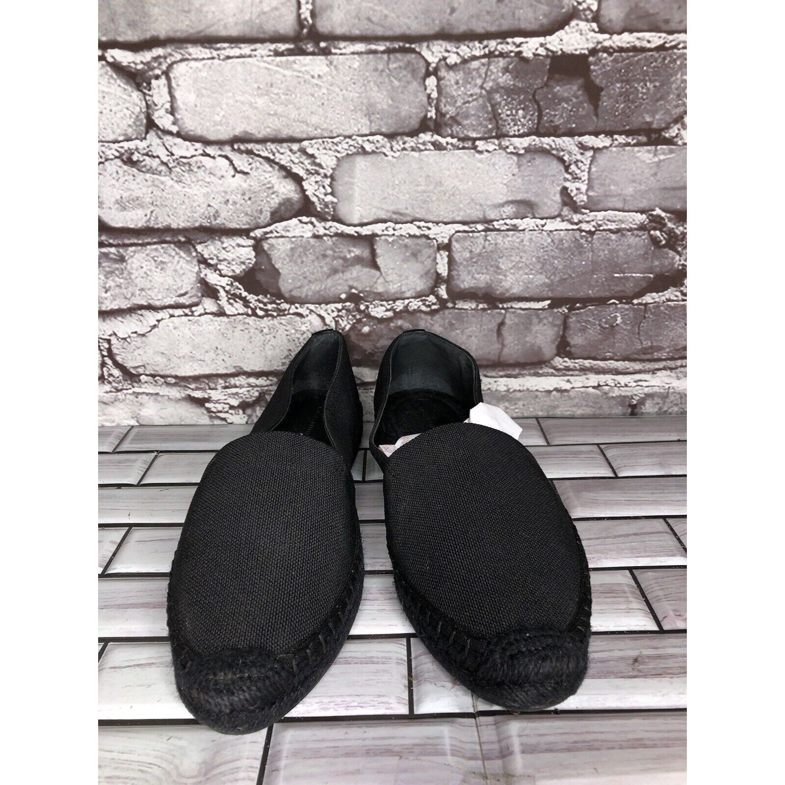 Banana Republic Banana Republic Black Canvas Fabric Slip On Espadrilles Loaf Size US 8 / IT 38 - 10 Thumbnail