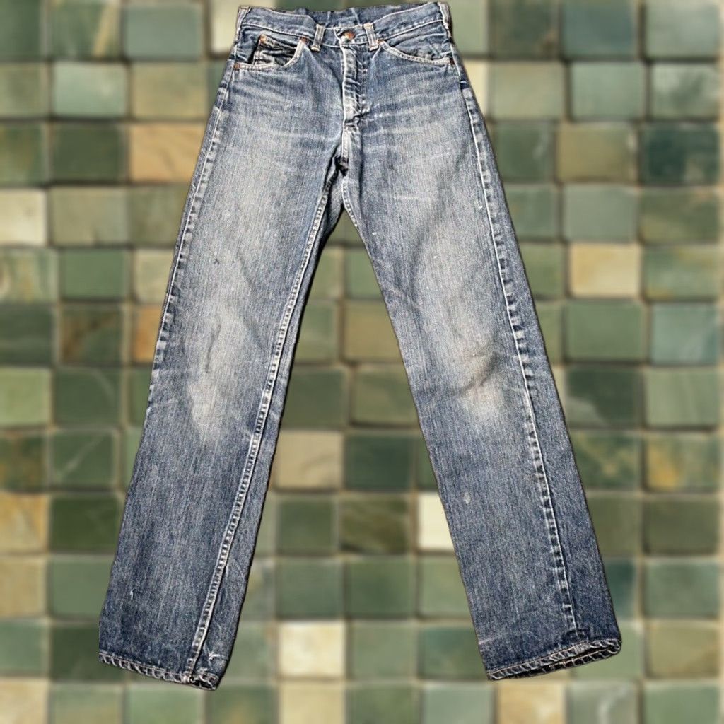 Vintage 60s Selvage Jeans VTG J.M. McDonald Co. Blue Denim 28.5x31.75 Regular 1960s Mens Boys Rockabilly Jeans Size US 29 - 1 Thumbnail