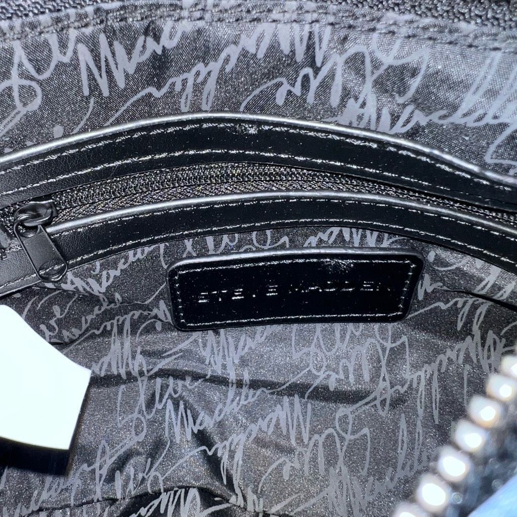 Steve Madden Steve Madden BBABS Sparkle Gray and Black hardware Bag Size ONE SIZE - 9 Thumbnail