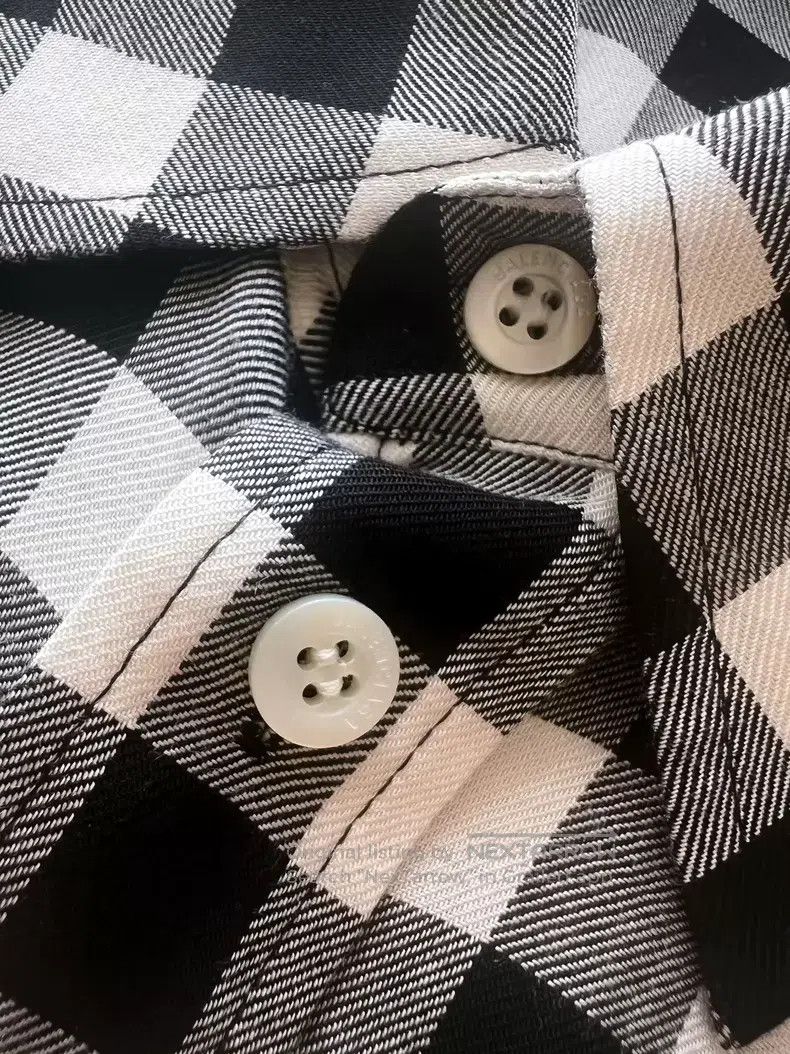 Balenciaga Balenciaga Black and White Plaid Long Sleeve Shirt Dress Size XS / US 0-2 / IT 36-38 - 4 Thumbnail