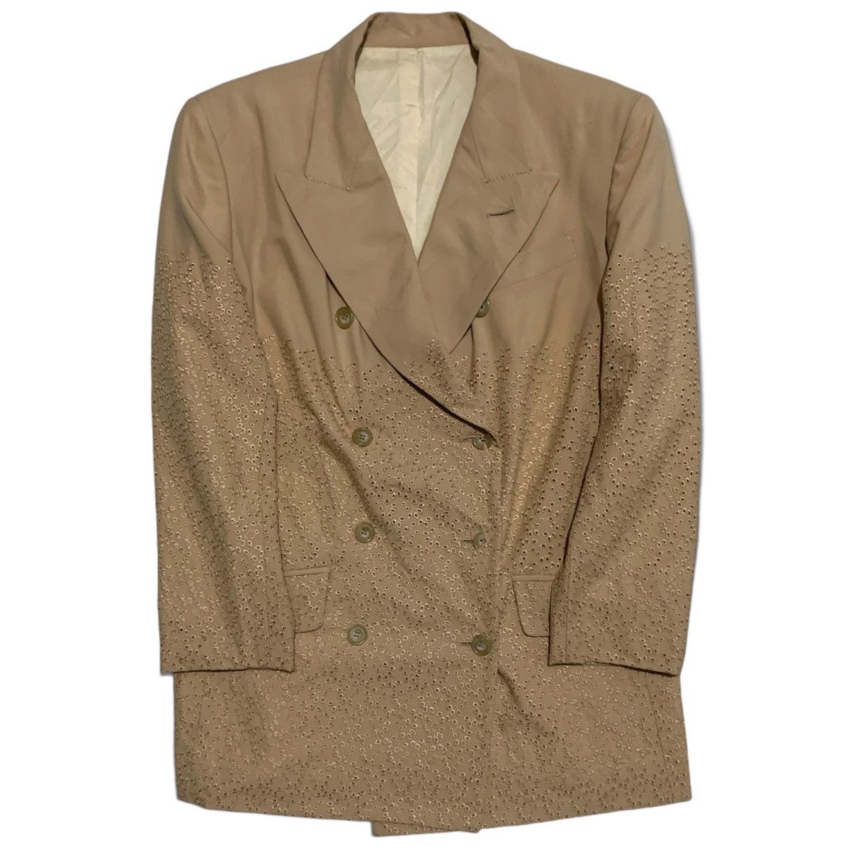 Jean Paul Gaultier Jean Paul Gaultier 1990s Half Lace Double Breasted Blazer Size M / US 6-8 / IT 42-44 - 1 Thumbnail
