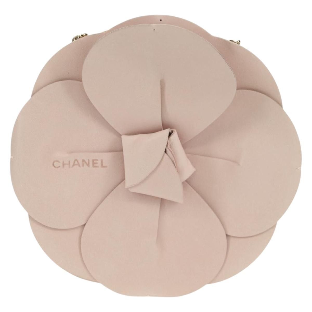 Chanel Chanel Camellia Round Clutch with Chain Satin Size ONE SIZE - 1 Thumbnail