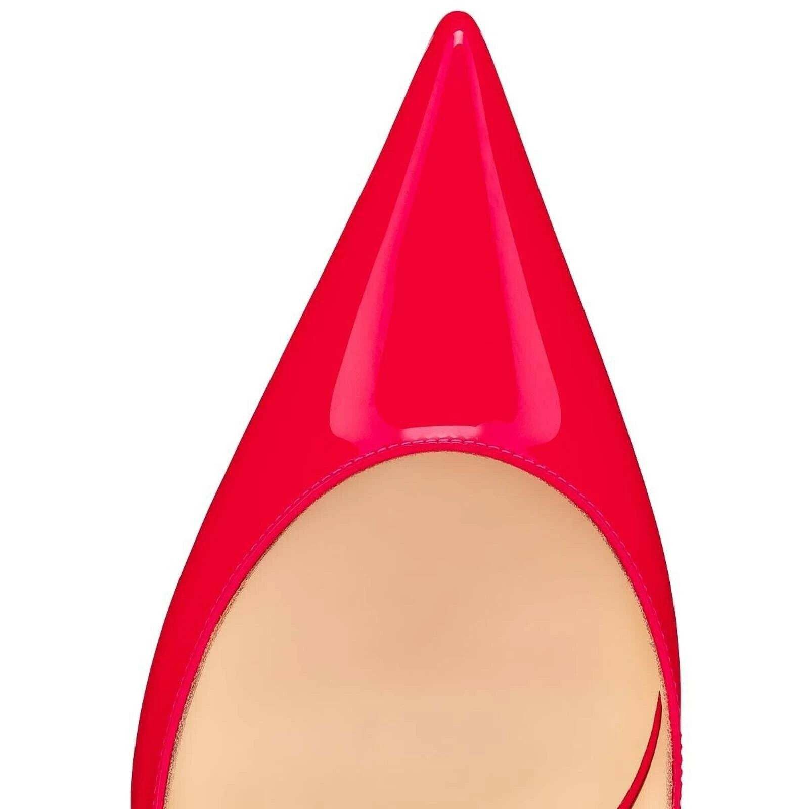 Christian Louboutin Christian Louboutin Clare Sling 80 Rose Pink Patent Fluo Size US 6 / IT 36 - 6 Thumbnail