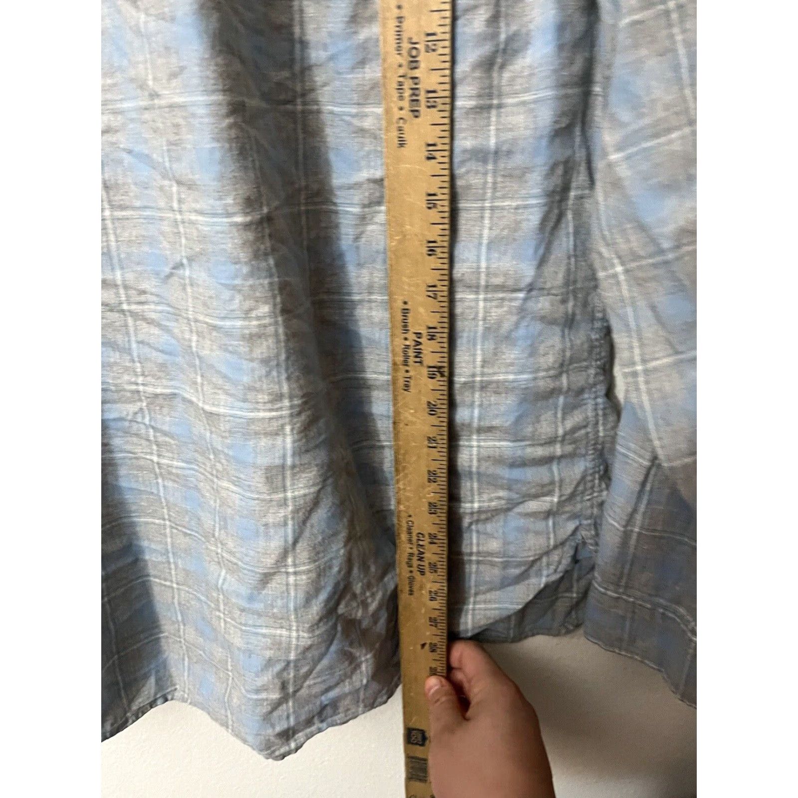 Gap gap men Soft Blue gray Plaid Button shirt Size Large Size US L / EU 52-54 / 3 - 4 Thumbnail