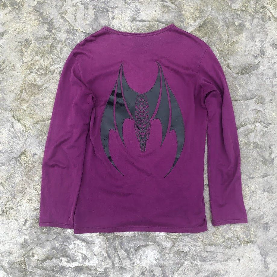 image of 20471120 x Beauty Beast Magenta Rubber Batwing Longsleeve, Men's (Size Small)