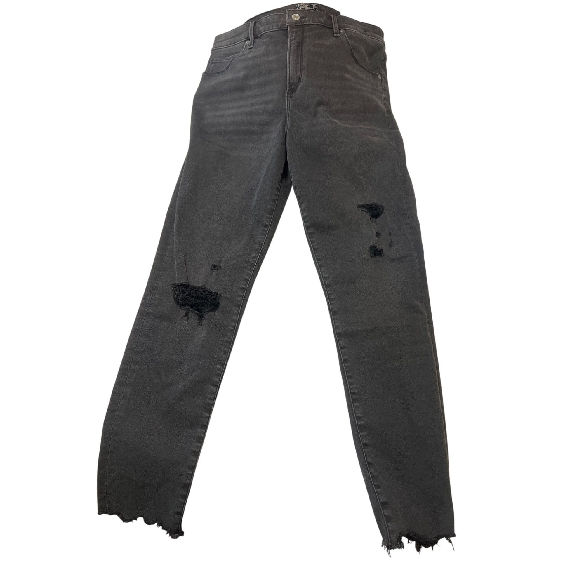 Abercrombie & Fitch Abercrombie & Fitch Simone High Rise Super Skinny Ripped Bla Size 36" / US 14 / IT 50 - 1 Thumbnail