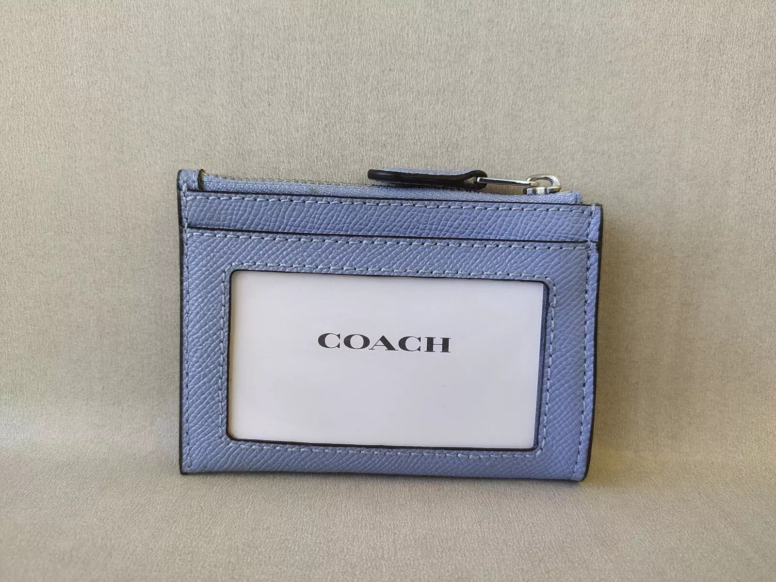 Coach Coach Mini Skinny ID zip Card Case in cross grain T 9101 Size ONE SIZE - 6 Thumbnail